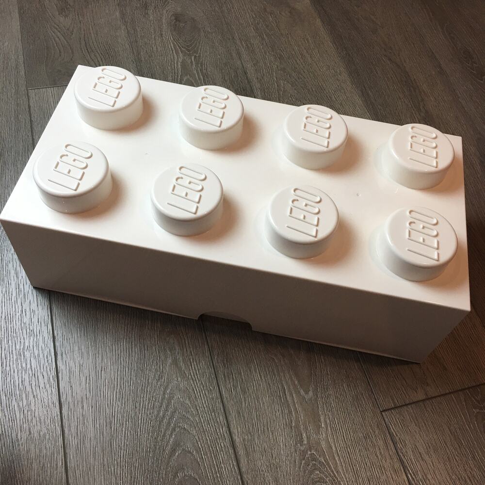 8 lego brick box white Large